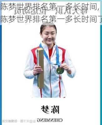 陈梦世界排名第一多长时间,陈梦世界排名第一多长时间了