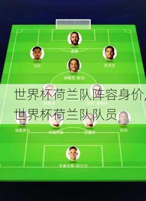 世界杯荷兰队阵容身价,世界杯荷兰队队员