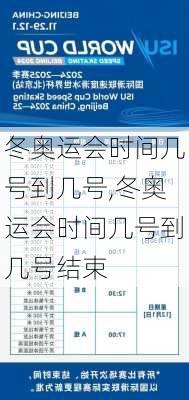 冬奥运会时间几号到几号,冬奥运会时间几号到几号结束