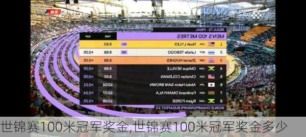 世锦赛100米冠军奖金,世锦赛100米冠军奖金多少