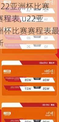 u22亚洲杯比赛赛程表,u22亚洲杯比赛赛程表最新