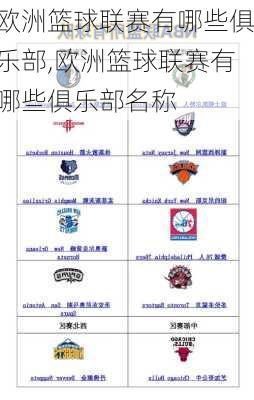 欧洲篮球联赛有哪些俱乐部,欧洲篮球联赛有哪些俱乐部名称