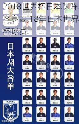 2018世界杯日本队阵容身高,18年日本世界杯球员