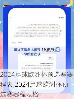 2024足球欧洲杯预选赛赛程表,2024足球欧洲杯预选赛赛程表格