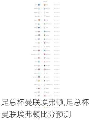 足总杯曼联埃弗顿,足总杯曼联埃弗顿比分预测