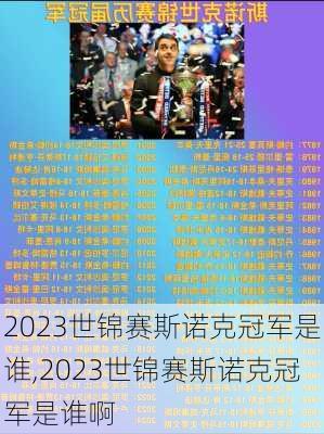 2023世锦赛斯诺克冠军是谁,2023世锦赛斯诺克冠军是谁啊