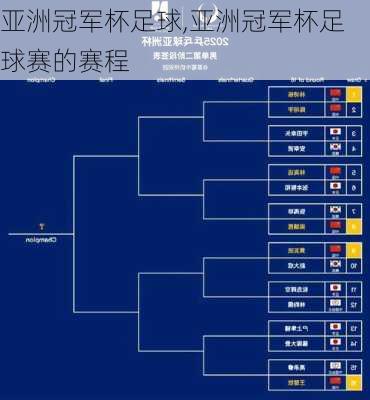亚洲冠军杯足球,亚洲冠军杯足球赛的赛程