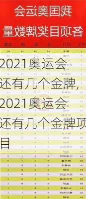 2021奥运会还有几个金牌,2021奥运会还有几个金牌项目