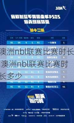 澳洲nbl联赛比赛时长,澳洲nbl联赛比赛时长多少