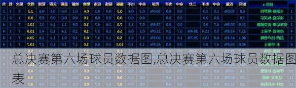 总决赛第六场球员数据图,总决赛第六场球员数据图表