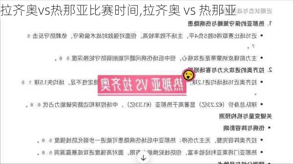 拉齐奥vs热那亚比赛时间,拉齐奥 vs 热那亚