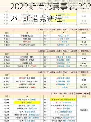 2022斯诺克赛事表,2022年斯诺克赛程