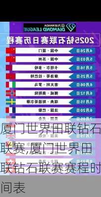 厦门世界田联钻石联赛,厦门世界田联钻石联赛赛程时间表