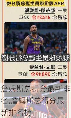 詹姆斯总得分最新排名,詹姆斯总得分最新排名榜