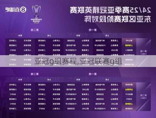亚冠g组赛程,亚冠联赛g组