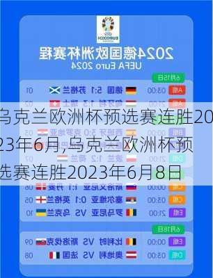 乌克兰欧洲杯预选赛连胜2023年6月,乌克兰欧洲杯预选赛连胜2023年6月8日