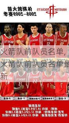 火箭队前队员名单,火箭队前队员名单最新