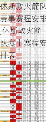 休斯敦火箭队赛事赛程安排,休斯敦火箭队赛事赛程安排表
