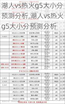 湖人vs热火g5大小分预测分析,湖人vs热火g5大小分预测分析