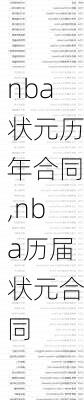 nba状元历年合同,nba历届状元合同