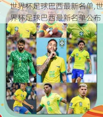世界杯足球巴西最新名单,世界杯足球巴西最新名单公布