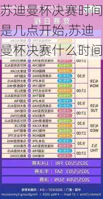 苏迪曼杯决赛时间是几点开始,苏迪曼杯决赛什么时间