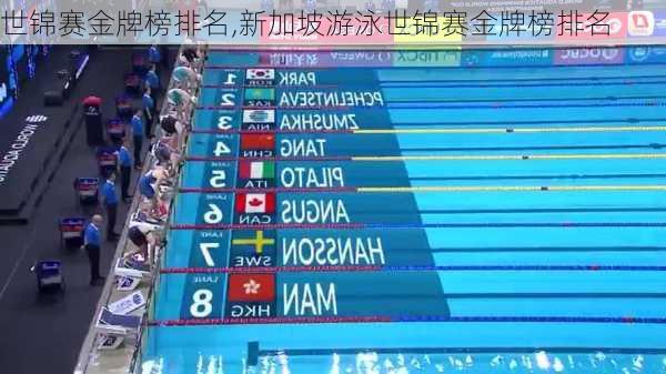 世锦赛金牌榜排名,新加坡游泳世锦赛金牌榜排名