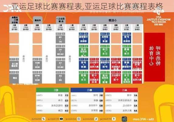 亚运足球比赛赛程表,亚运足球比赛赛程表格