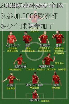 2008欧洲杯多少个球队参加,2008欧洲杯多少个球队参加了