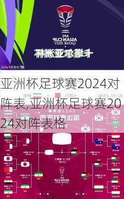 亚洲杯足球赛2024对阵表,亚洲杯足球赛2024对阵表格