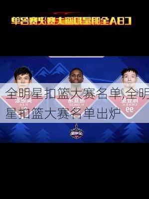 全明星扣篮大赛名单,全明星扣篮大赛名单出炉
