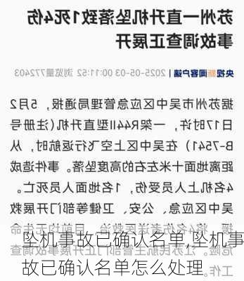 坠机事故已确认名单,坠机事故已确认名单怎么处理