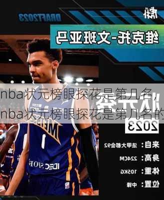 nba状元榜眼探花是第几名,nba状元榜眼探花是第几名的