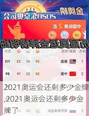2021奥运会还剩多少金牌,2021奥运会还剩多少金牌了