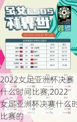 2022女足亚洲杯决赛什么时间比赛,2022女足亚洲杯决赛什么时间比赛的
