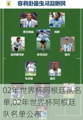02年世界杯阿根廷队名单,02年世界杯阿根廷队名单公布