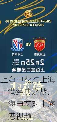 上海申花对上海上港经典之战,上海申花对上海上港视频