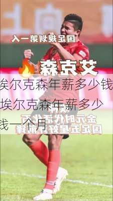埃尔克森年薪多少钱,埃尔克森年薪多少钱一个月