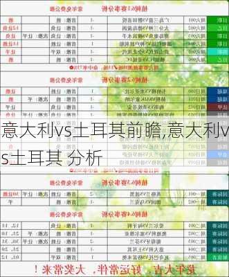 意大利vs土耳其前瞻,意大利vs土耳其 分析