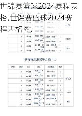 世锦赛篮球2024赛程表格,世锦赛篮球2024赛程表格图片