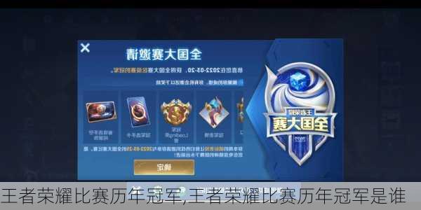 王者荣耀比赛历年冠军,王者荣耀比赛历年冠军是谁