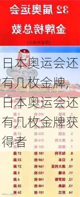 日本奥运会还有几枚金牌,日本奥运会还有几枚金牌获得者