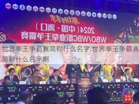 世界拳王争霸赛简称什么名字,世界拳王争霸赛简称什么名字啊