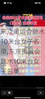 东京奥运会跳水10米台女子名单,东京奥运会跳水10米台女子名单