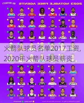 火箭队球员名单2017工资,2020年火箭队球员薪资