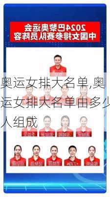 奥运女排大名单,奥运女排大名单由多少人组成
