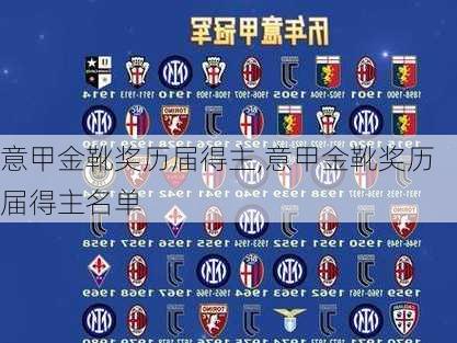 意甲金靴奖历届得主,意甲金靴奖历届得主名单