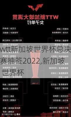 wtt新加坡世界杯总决赛抽签2022,新加坡 世界杯