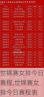 世锦赛女排今日赛程,世锦赛女排今日赛程表