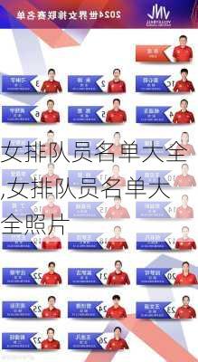 女排队员名单大全,女排队员名单大全照片